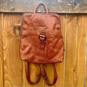 Spikes & Sparrow Cognac Brown Backpack